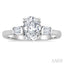 Oval Shape Semi-Mount Diamond Engagement Ring