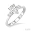 Pear Shape Semi-Mount Diamond Engagement Ring