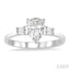 Pear Shape Semi-Mount Diamond Engagement Ring