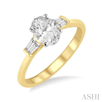 Oval Shape Semi-Mount Diamond Engagement Ring