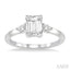 Emerald Shape Diamond Engagement Ring