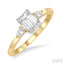Emerald Shape Diamond Engagement Ring