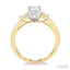 Emerald Shape Semi-Mount Diamond Engagement Ring