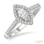 Marquise Shape Halo Diamond Engagement Ring