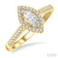 Marquise Shape Halo Diamond Engagement Ring