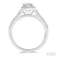 Marquise Shape Semi-Mount Halo Diamond Engagement Ring