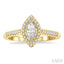 Marquise Shape Semi-Mount Halo Diamond Engagement Ring