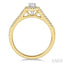 Marquise Shape Semi-Mount Halo Diamond Engagement Ring