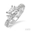 Princess Shape Past Present & Future Diamond Engagement Ring