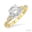 Round Shape Semi-Mount Diamond Engagement Ring