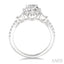 Pear Shape Halo Diamond Engagement Ring