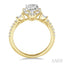 Pear Shape Semi-Mount Halo Diamond Engagement Ring
