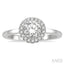 Round Shape Halo Diamond Engagement Ring