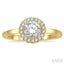 Round Shape Halo Diamond Engagement Ring