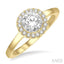 Round Shape Semi-Mount Halo Diamond Engagement Ring