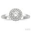 Round Shape Semi-Mount Halo Diamond Engagement Ring