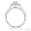 Round Shape Semi-Mount Halo Diamond Engagement Ring