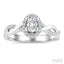 Oval Shape Halo Diamond Engagement Ring