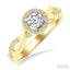 Round Shape Halo Diamond Engagement Ring