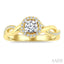 Round Shape Semi-Mount Halo Diamond Engagement Ring