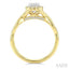 Round Shape Semi-Mount Halo Diamond Engagement Ring