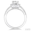 Princess Shape Semi-Mount Diamond Engagement Ring