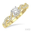 Round Shape Semi-Mount Diamond Engagement Ring