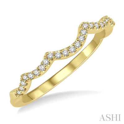 Wave Diamond Wedding Band