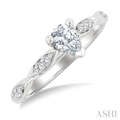Pear Shape Diamond Engagement Ring