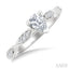 Pear Shape Semi-Mount Diamond Engagement Ring