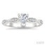 Pear Shape Semi-Mount Diamond Engagement Ring