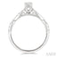 Round Shape Semi-Mount Diamond Engagement Ring