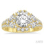 Round Shape Semi-Mount Halo Diamond Engagement Ring
