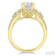 Round Shape Semi-Mount Halo Diamond Engagement Ring