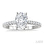 Oval Shape Semi-Mount Diamond Engagement Ring