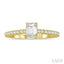 Emerald Shape Semi-Mount Diamond Engagement Ring