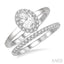 Oval Shape Halo Diamond Wedding Set