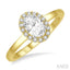 Oval Shape Semi-Mount Halo Diamond Engagement Ring