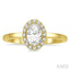 Oval Shape Semi-Mount Halo Diamond Engagement Ring