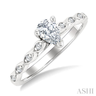 Pear Shape Diamond Engagement Ring