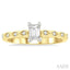 Emerald Shape Semi-Mount Diamond Engagement Ring