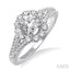 Round Shape Semi-Mount Halo Diamond Engagement Ring