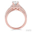 Princess Shape Semi-Mount Halo Diamond Engagement Ring