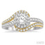 Round Shape Halo Diamond Engagement Ring