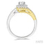 Round Shape Halo Diamond Engagement Ring