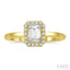 Emerald Shape Halo Diamond Engagement Ring