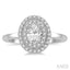 Oval Shape Halo Diamond Engagement Ring