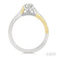 Round Shape Semi-Mount Diamond Engagement Ring