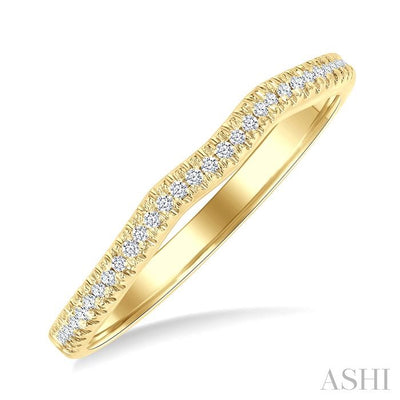 Curved Diamond Wedding Band
