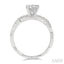 Round Shape Semi-Mount Diamond Engagement Ring
